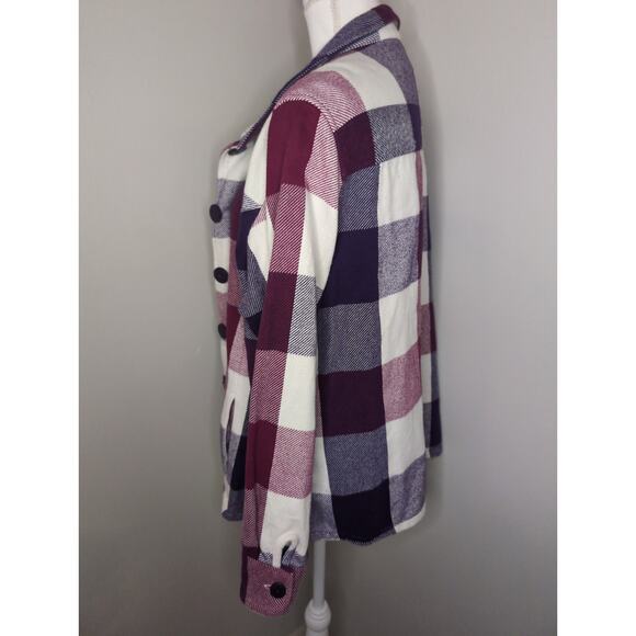 Cabela's outdoor cozy checkered plaid button up shacket xxl - Picture 3 of 8